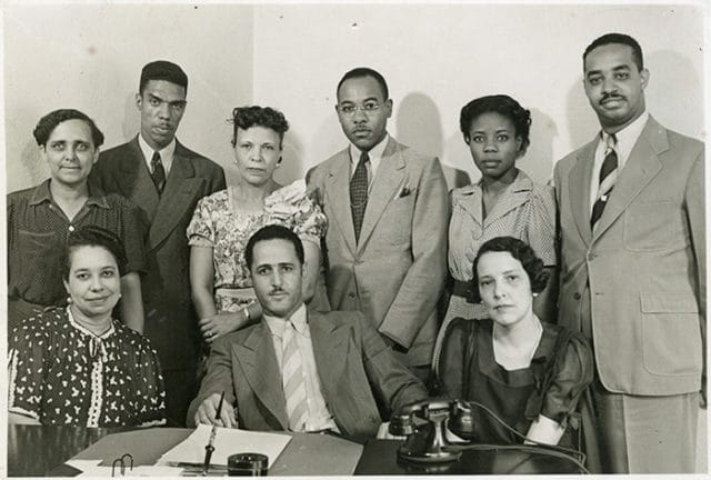 Photo of 1937 office staff at University-John Hope Homes